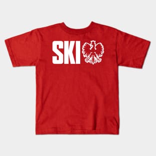 SKI Polish Last Name Ending in Ski Dyngus Day Kids T-Shirt